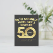 誕生日50Oh私の良い半分10 インビテーションポストカード (スタンド正面)