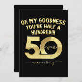 誕生日50Oh私の良い半分10 招待状 (正面/裏面)