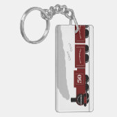 誕生日50thまたはその他の年齢列車の鉄道のギフト キーホルダー (正面左)