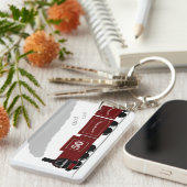 誕生日50thまたはその他の年齢列車の鉄道のギフト キーホルダー (正面右)