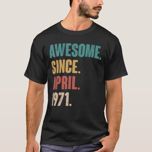 誕生日52ndデコレーション4月52歳ビンタグ tシャツ (正面)