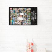 誕生日55フォトコラージュカスタム文字とカラー 横断幕 (インサイチュ)