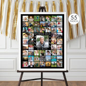 誕生日55フォトコラージュ素晴らしSINCE ポスター