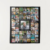 誕生日55周年 フォトコラージュ 背景 あらゆる意味で素晴らしい タペストリー (正面)