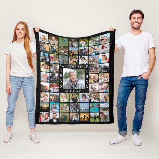 誕生日55年以素晴らし来の写真集 フリースブランケット (インサイチュ)