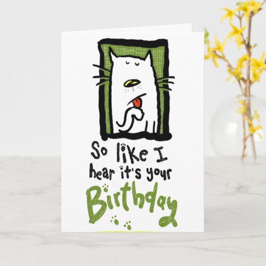 誕生日5 カード (黄色い花)