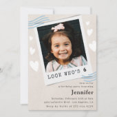  誕生日6歳の招待状 招待状 (正面)