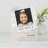  誕生日6歳の招待状 招待状 (スタンド正面)