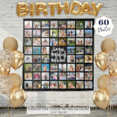 誕生日60周年記念 フォトコラージュ オーダーメイド タペストリー