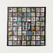 誕生日60周年記念 フォトコラージュ オーダーメイド タペストリー (正面(横))