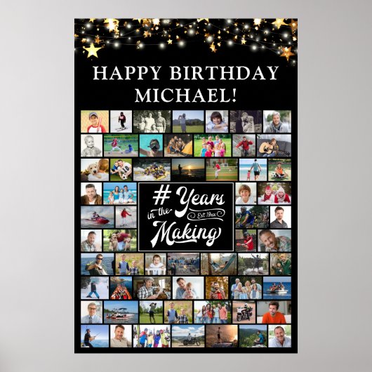 誕生日62フォトコラージュ#メイキング年 ポスター (正面)