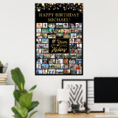 誕生日62フォトコラージュ#メイキング年 ポスター (ホームオフィス)