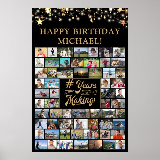 誕生日62フォトコラージュ#メイキング年 ポスター (正面)