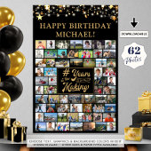 誕生日62フォトコラージュ#メイキング年 ポスター