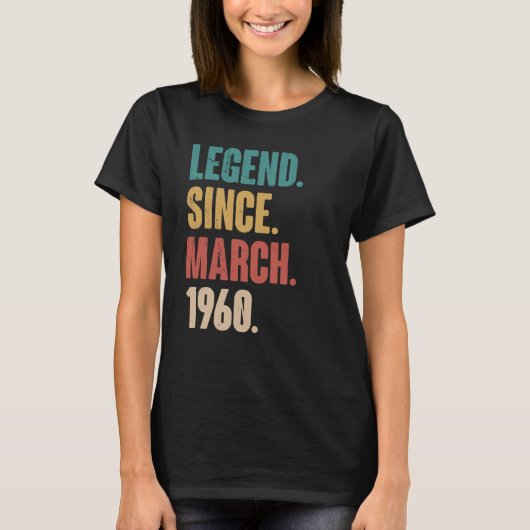 誕生日63rdデコレーション3月63歳ビンタグ tシャツ (正面)