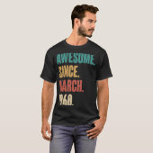 誕生日63rdデコレーション3月63歳ビンタグ tシャツ (正面フル)