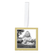 誕生日65の記念品-金ゴールドか白い数パターン キューブオーナメント (正面)