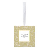 誕生日65の記念品-金ゴールドか白い数パターン キューブオーナメント (右)