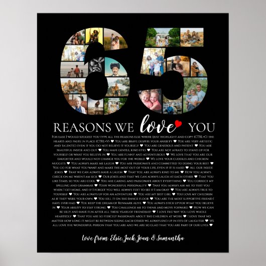 誕生日65私があなたを愛する理由の退職 ポスター (正面)