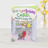 誕生日6 カード (黄色い花)