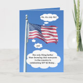 誕生日7月4日 カード (正面)