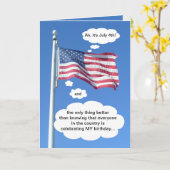 誕生日7月4日 カード (黄色い花)