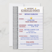 誕生日70招待状、アポイントメント本、写真 招待状 (裏面)