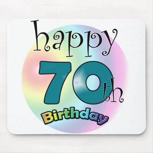 誕生日70歳おめでとう マウスパッド (正面)