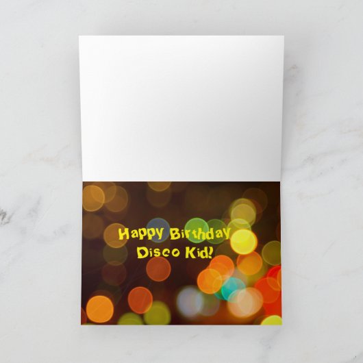 誕生日70'sディスコ カード (内部)