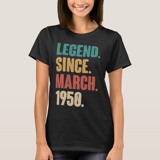 誕生日73rdデコレーション3月73歳ビンタグ tシャツ (正面)