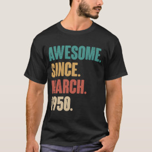 誕生日73rdデコレーション3月73歳ビンタグ tシャツ