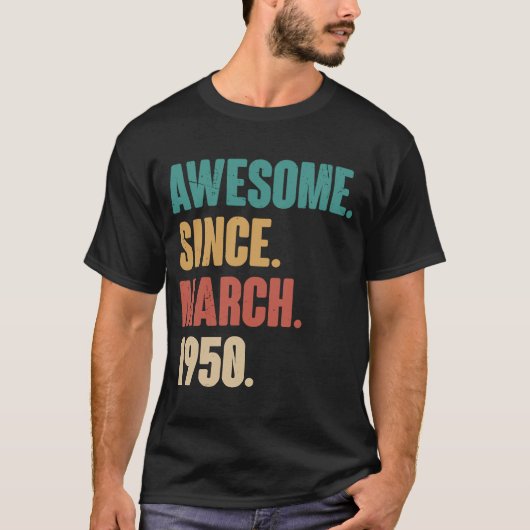誕生日73rdデコレーション3月73歳ビンタグ tシャツ (正面)