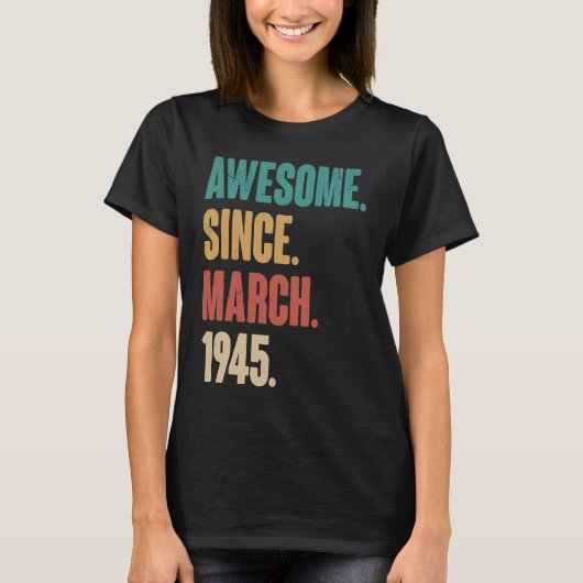 誕生日78th装飾3月78歳ビンタグ tシャツ (正面)