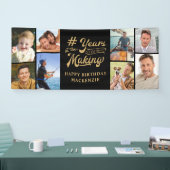 誕生日8フォトコラージュ制作年 横断幕 (トレードショー)