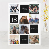 誕生日8枚の写真が折り畳みグリーティングカードをパーソナライズ カード (黄色い花)