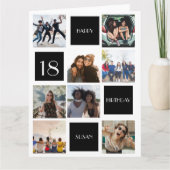 誕生日8枚の写真が折り畳みグリーティングカードをパーソナライズ カード (正面)