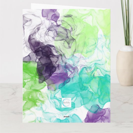 誕生日8枚の写真が折り畳みグリーティングカードをパーソナライズ カード (裏面)