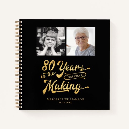誕生日80年IN THE MAKING 2写真ゲストブック ノートブック (正面)
