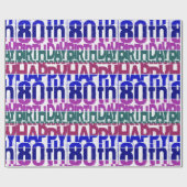 誕生日80歳_歳 ラッピングペーパー (フラット)