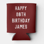 誕生日80thバエレガントルガンディパパ80スタイリッシュ人 缶クーラー (正面)