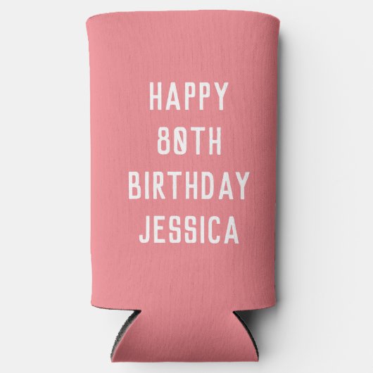 誕生日80thピエレガントックシスタイリッシュック スリム缶クーラー (正面)