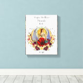 誕生日9月《星座》乙女座〔占星術の〕十二宮図カスタムギフト キャンバスプリント (インサイチュ (ウッドフロア))