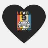誕生日9番目のレベルのアンロック9ゲームヴィンテージ ハートシール (正面)
