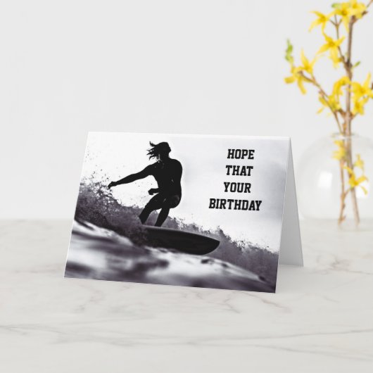 *誕生日*あいさつ文***サーフスタイル*** カード (黄色い花)