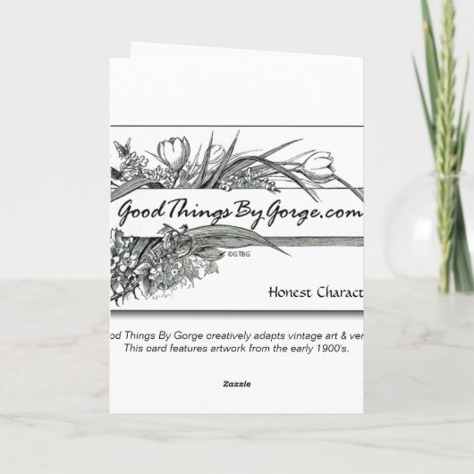 誕生日: あなたの正直なキャラクターのために尊重される カード (裏面)