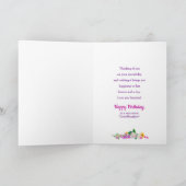 誕生日、おばあちゃん、フラワーボックスの窓 カード (内部)