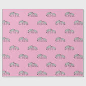 誕生日、かわいい幸せなケニアゼブラピンク ラッピングペーパー (フラット)