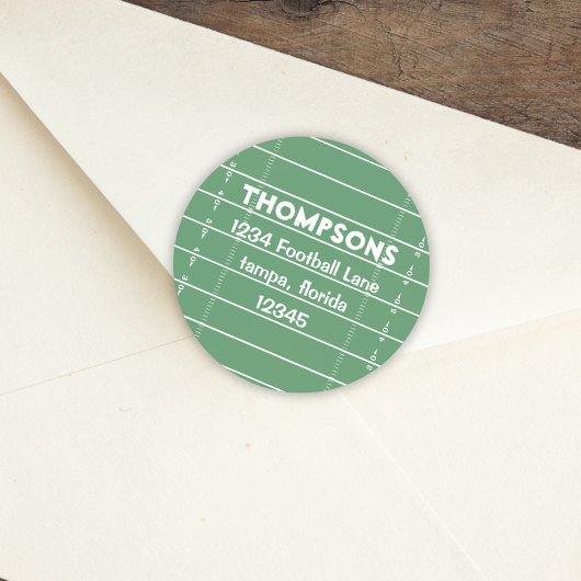 誕生日 かわいい スポーツ サッカー 返送先ラベル ラウンドシール