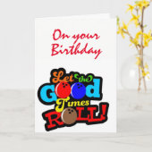「誕生日」がGOOD TIMESカー転がドを使う カード (黄色い花)