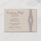 誕生日+すべての行事パーティの招待状カード 名刺 (裏面)